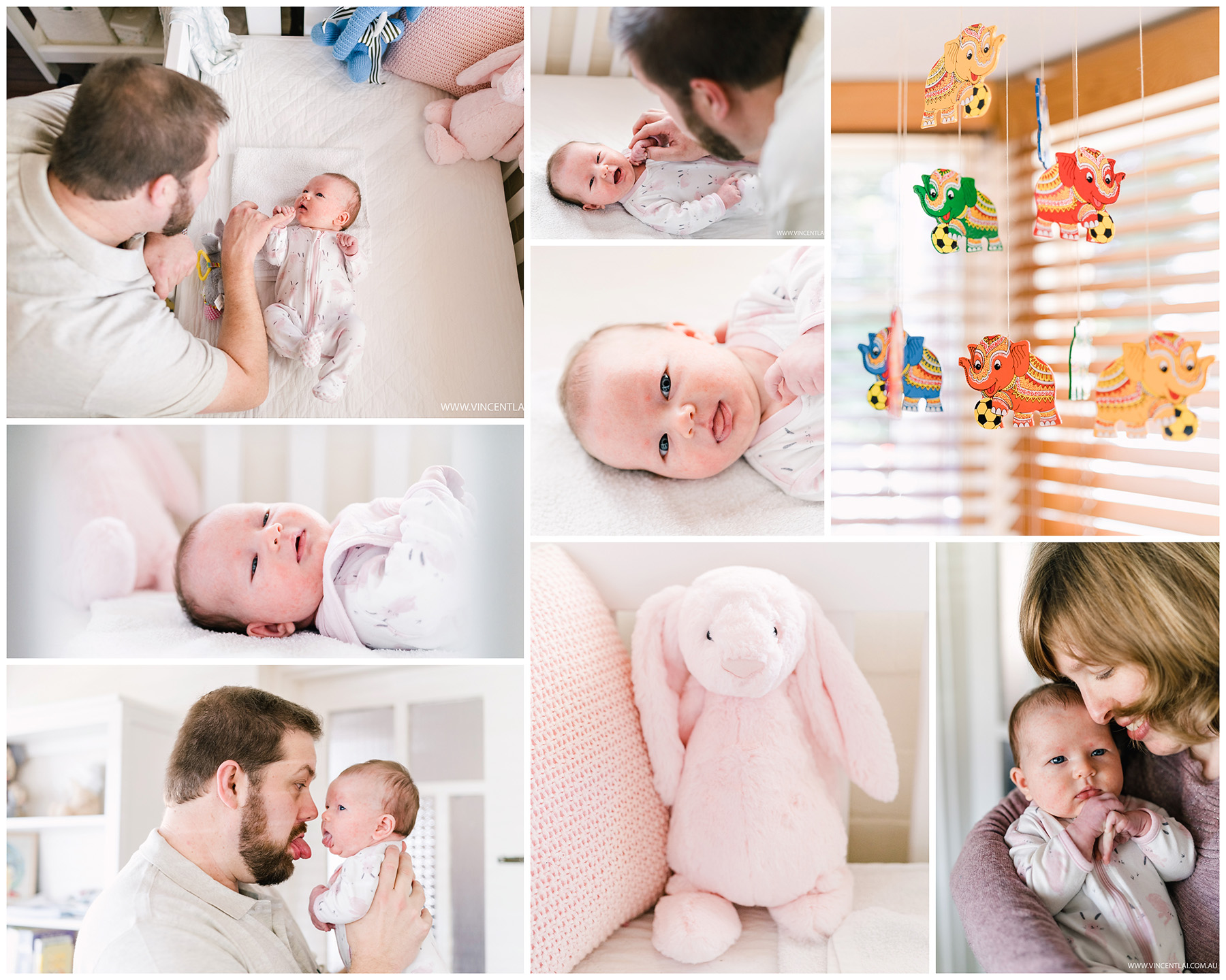 Lovely lifestyle newborn photo session of baby Jackie