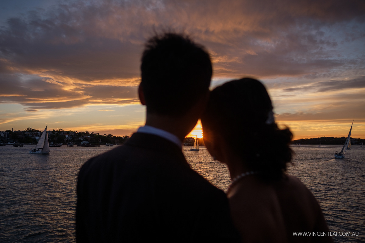 Pontoon Glass Boat Sunset Wedding